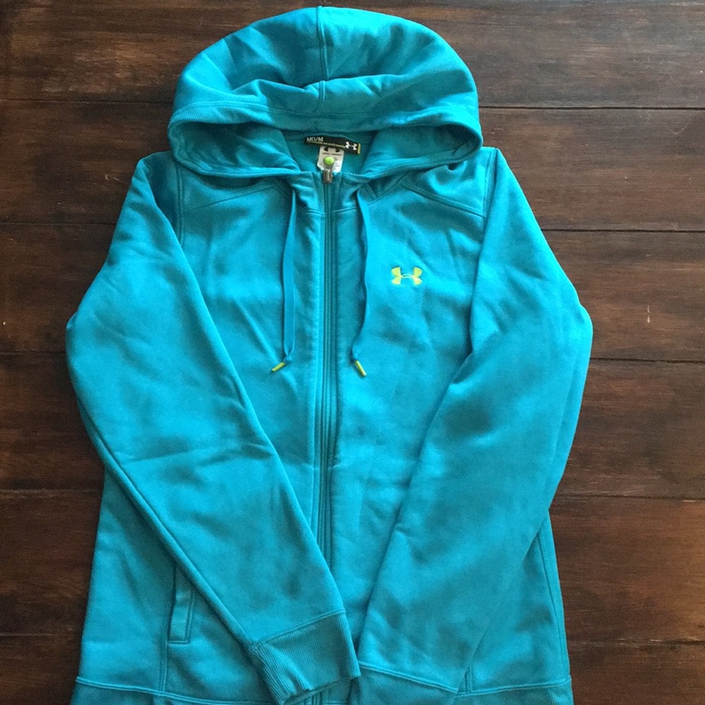 Turquoise Under Armour full zip hoodie